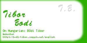 tibor bodi business card